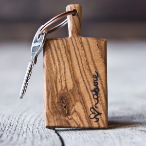 Porte-clés en bois d'olivier