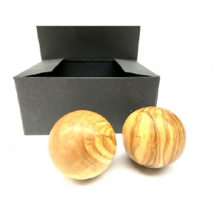 Sphère décorative en bois d'olivier